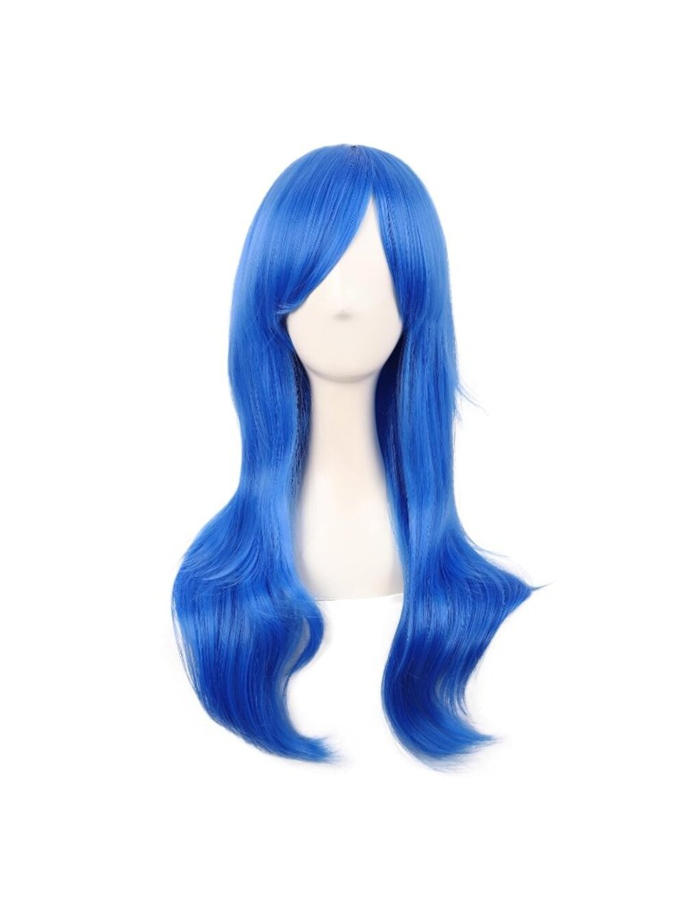 Women's Bright Blue 28" 70cm Long Curly Ends Costume Cosplay Modern Hair Wig